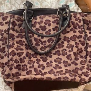 Leopard print never full bag